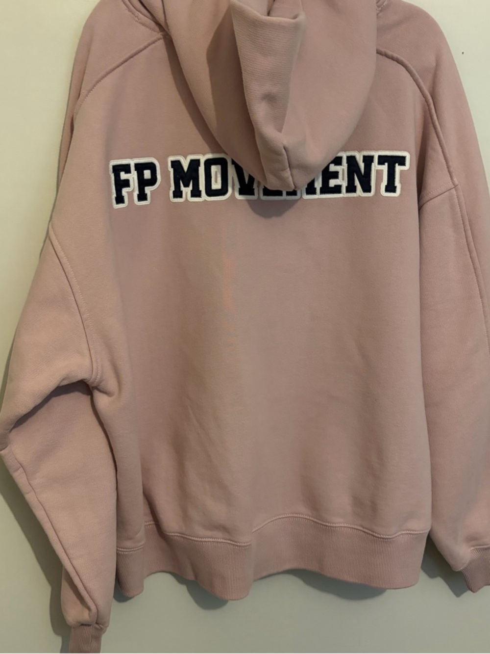 Free People Movement Oversized Logo Hoodie Sz XL X-Large Flaw- see description